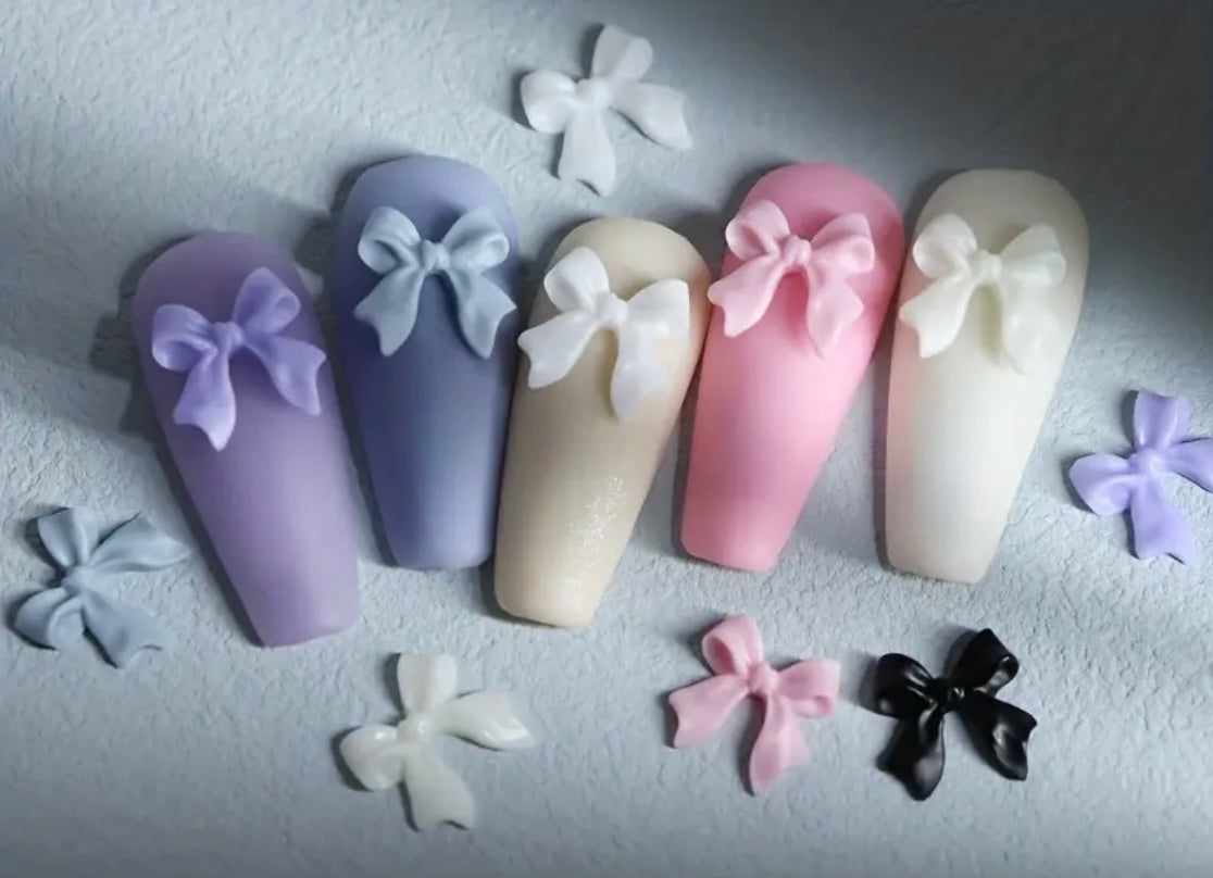 Coquette Bow Nail Deco.