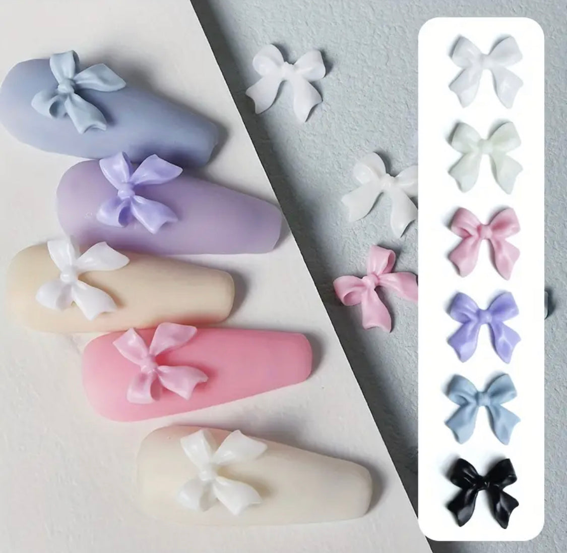 Coquette Bow Nail Deco.