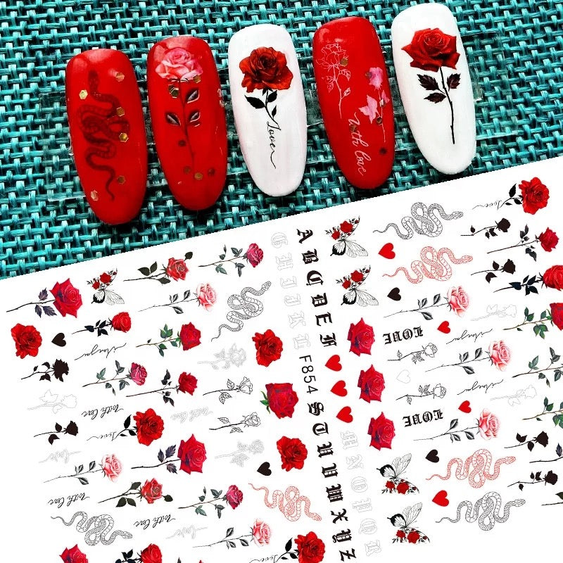 Floral Rose Stickers